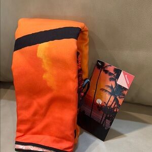 Vibrant Orange Beach Towel
